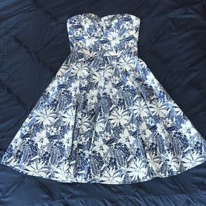 Navy and Cream Dress
